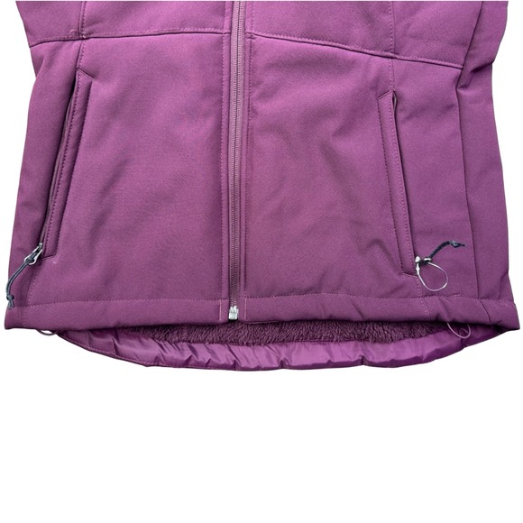 Columbia Womens Softshell Fleece Lined Hooded Jacket Omni-Wind Purple Small - Picture 4 of 13